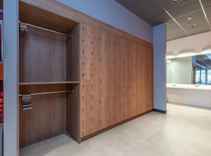 Commercial lobby with natural slate flooring
